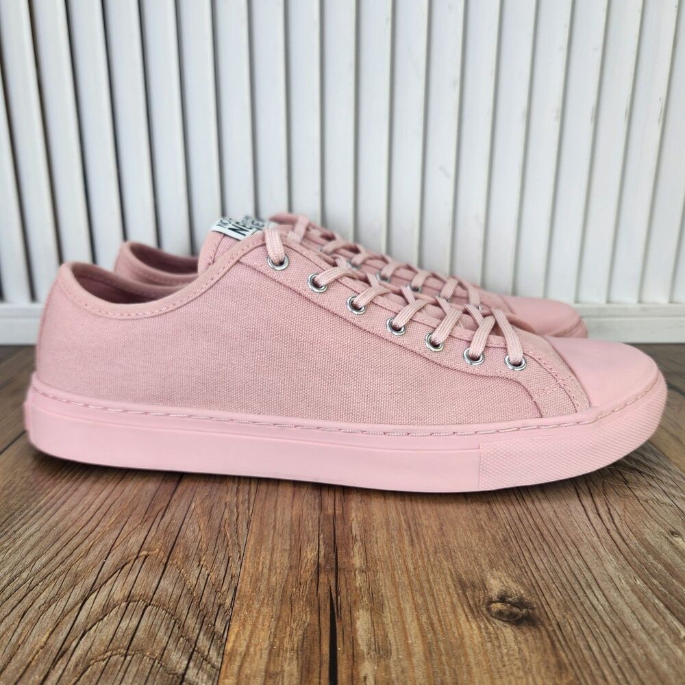 Nothing New Classic Low Top Sneakers Womens Sz 10 Wide Pink Canvas Tennis Shoes